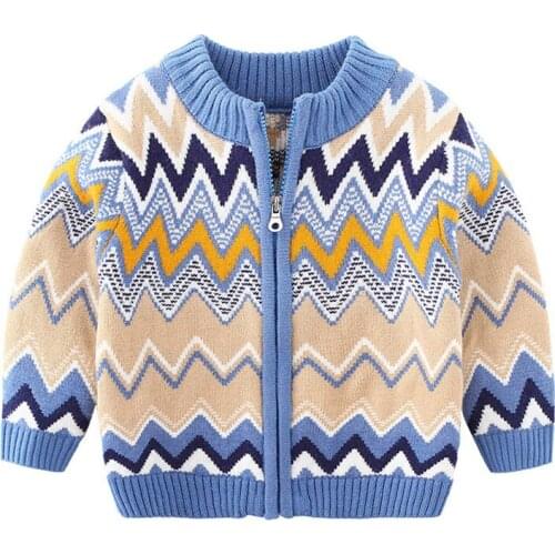 Knitted Sweaters Cardigan For Boys Autumn Warm Childrens School Clothing Baby Kids Cartoon Jackets Casual Coats