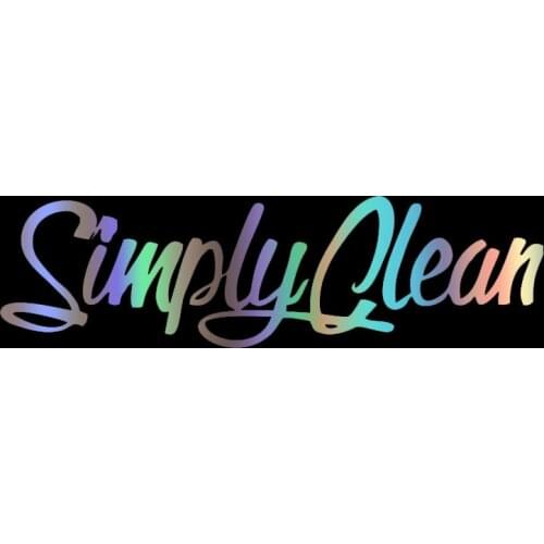 Die-Cut Vinyl Decal Simply Clean Car Sticker Waterproof Auto Decors on Car Body Bumper Rear Window 20cm*6cm