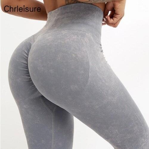 CHRLEISURE Women Fitness Seamless Leggings High Waist Booty Leggings Running Workout Ankle-Length Pants Sport Female Activewear