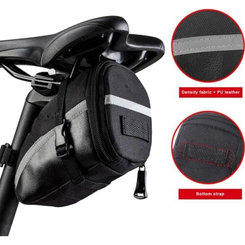 1.2L MTB Bicycle Tail Bag Mountain Bike Seat Bag Cushion Bag Rear Bicycle Repair Kit