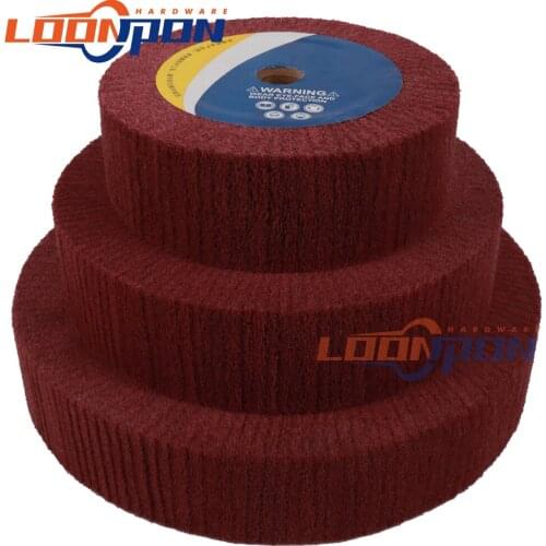 1pc Non-woven Scouring Pad 4/5/6/8/10/12inch Sanding Wheel Flap Mop Polishing Wheel Nylon Fiber Disc 20mm Hole 25/50mm Thick
