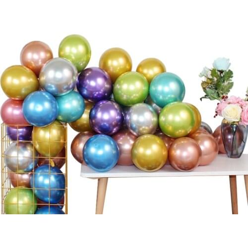 20 pcs 5 inch metal latex balloon birthday party wedding decoration arch shape decoration supplies light balloon wholesale