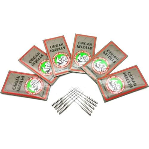 60PCS Organ Flat Shank Sewing Needles,15X1 HAX1 130/705H Size 8,11,12,14,16,18 for All Household/Domestic Sewing Machines