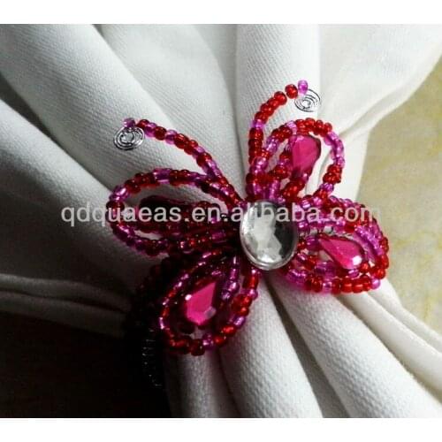 Beaded wedding napkin ring