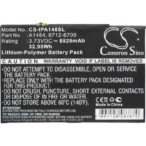 CameronSino for iPad Air A1474 A1475 A1893 A1954 iPad 5 iPad 6 2018 MF024LL/A MF026LL/A MF529LL/A MF532LL/A battery
