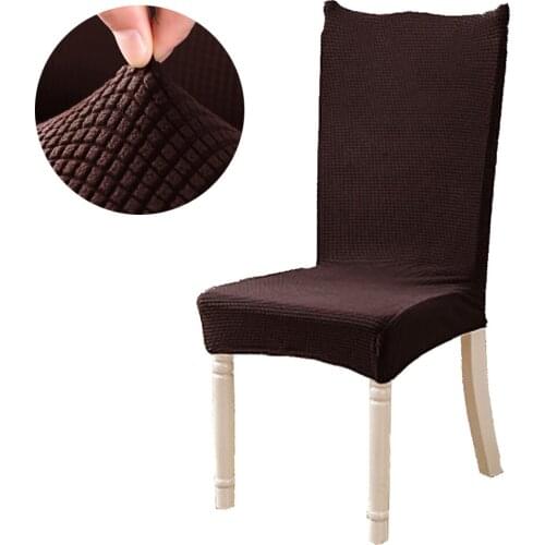 Polar Fleece Fabric Chair Cover Modern Spandex Chair Covers For Kitchen/Wedding/Dining Room Elastic Chair Covers With Back