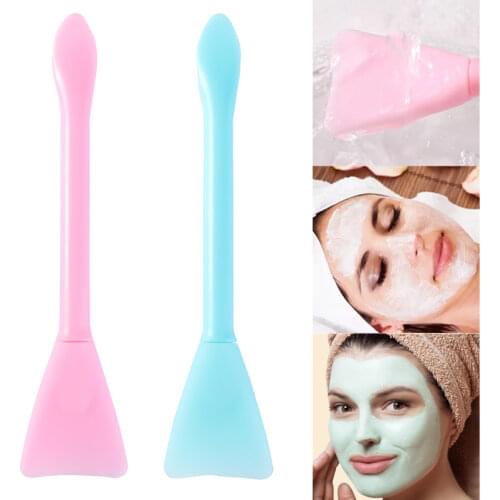 Double-ended Silicone Facial Mask Brush DIY Mask Mud Mixing Tools Makeup Foundation Concealer Soft Brushes Beauty Skin Care