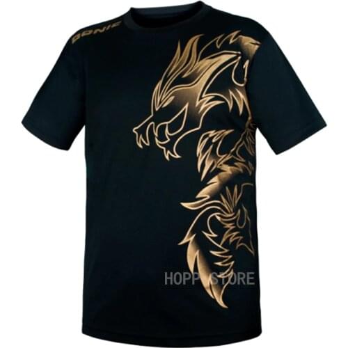 DONIC Table Tennis Jerseys Training T-Shorts New Style Dragon Absorb Sweat Comfort Top Quality Ping Pong Shirt Cloth Sportswear