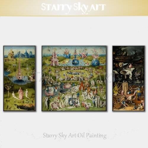 Reproduce Wall Art Bosch Hieronymus The Garden of Earthly Delights Canvas Paintings Reproductions Classical Famous Oil Painting
