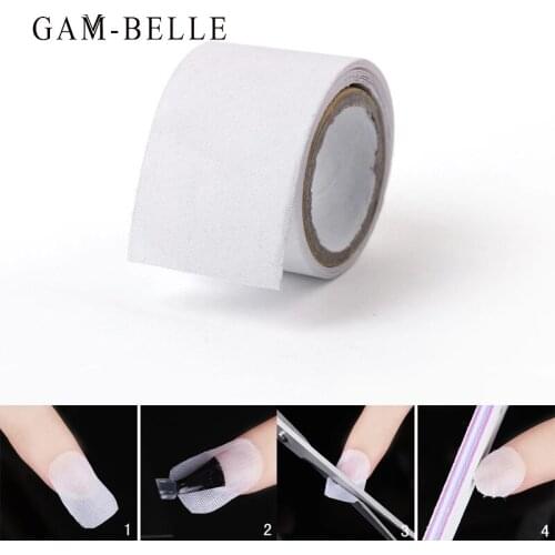 Adhesive Silk Nail Protector Wrap Fiberglass Reinforce Tools 3*100cm White UV Gel Acrylic Nail Art Tool
