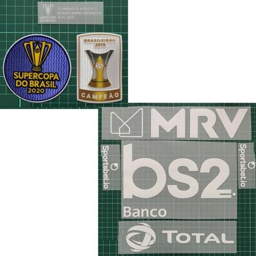 2020 Flamengo Supercopa Do Brasil Patch and Match detail Patch and Brasileirao 2019 CAMPEAO parches badge