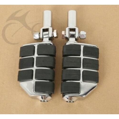 Motorcycle Passenger Lion Paw Foot Pegs & 2'' Supports Mounts For Harley Softail Fatboy 00-06 2004 2005
