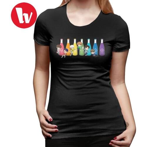 Kpop Astro T-Shirt Astro Baby Soda Bottle Chibi Fanart T Shirt Large size Street Wear Women tshirt Pattern Ladies Tee Shirt