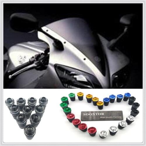Motorcycle Windshield Windscreen Fastener Spike Bolts kit Screw Nuts for Ducati CaRbon XDiavel S Kawasaki GPZ500S EX500R NINJA