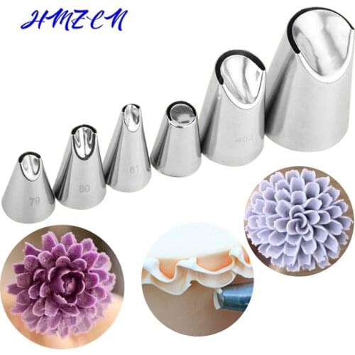 #79#80#81#401#402 Chrysanthemum Nozzles For Decorating Cake Tulip Pastry Nozzle Succulents Icing Piping Tips Bakeware Pastry New