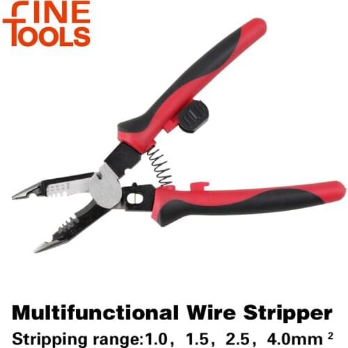 New Multifunctional Wire Stripper 1.0-4.0mm² Cable Stripping Cutting Distributing Clamping Pliers Electrician Repair Hand Tools