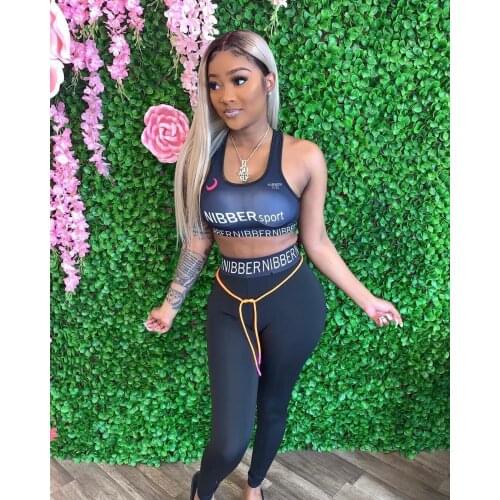 Ueteey New Two-piece Sportswear Letter Two-piece