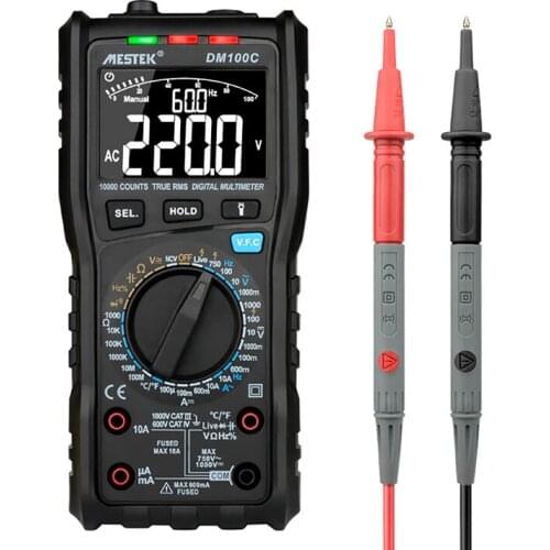 New Arrivals True-RMS Digital Multimeter10000 Count With Analog Bar Graph AC/DC Voltage Ammeter Current Ohm Precision Multimeter