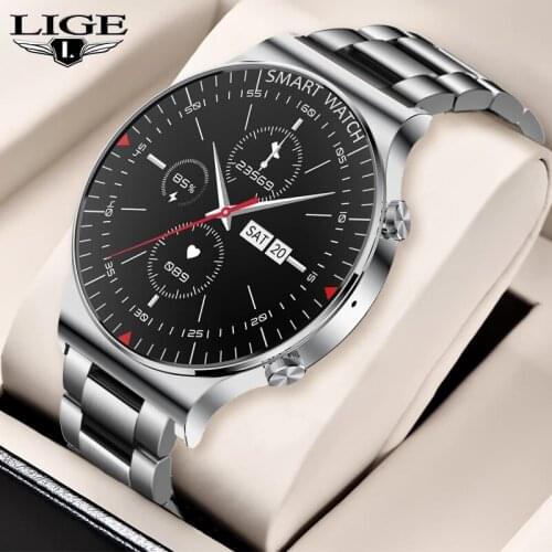 LIGE New Bluetooth Call Watch Smart Watch Men And Women Full touch Fitness Tracker Blood pressure Smart Clock Men smart watch