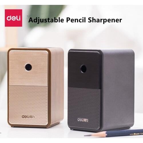 DELI 71160 Pencil Sharpener Classic Model for Different Tip Sizes Long Lasting Blade School Stationery Hand Crank Sharpeners