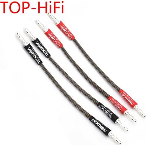 TOP-HiFi Nordost ODIN Interconnect Audio Jjumper Cable 7N Single Crystal Silver Spade to Banana Plug Connector Bridge Cable