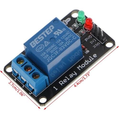 3V Low Level Trigger One 1 Channel Relay Module Interface Board Shield for PIC AVR DSP ARM MCU Arduino