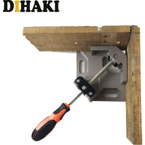 90 Degree Right Angle Clamp Aluminum Single Handle welding pipe Woodworking Frame Clip Folder Tool Welding Gussets Corner Clamp