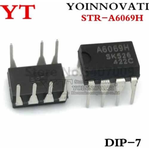 10 pieces / lot STR-A6069H A6069H DIP-7 IC Chips REG PWM CONV AC/DC Best quality