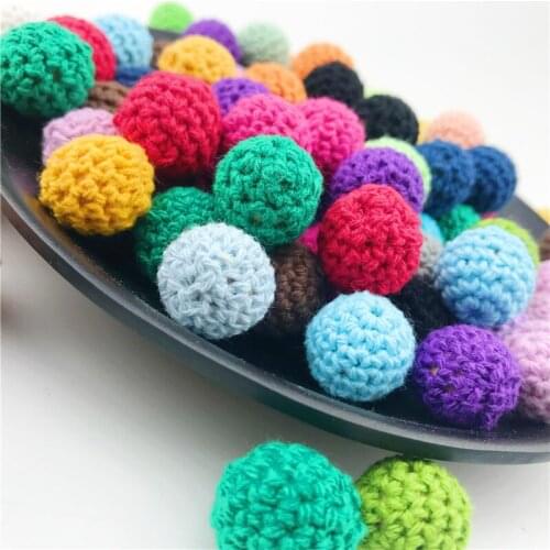 16mm/10Pcs Baby Nursing Teething Crochet Beads Chewable Beads DIY Jewelry Nursing Accessories Toy Baby Teether Shower Gifts