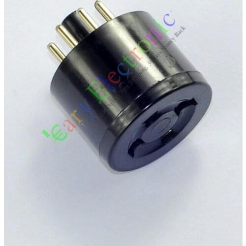 2pcs bakelite tube socket GZS8-S4 4 pin to 8 pin seat tube socket silver foot PCB for tube amplifier