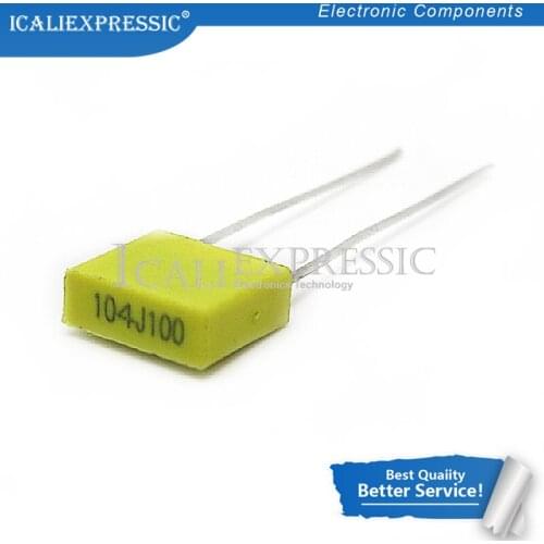 20PCS 100NJ100 Correction Capacitor 100V104J 100NF 0.1UF 100V 104 104J 5mmPolypropylene Safety Plastic Film In Stock