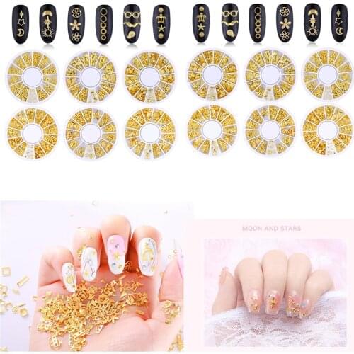 Nail Art Decorations Acrylic Metal Decoration Moon Rivet Alloy Hollow Out Decor Nails Accessories All For Manicure Design