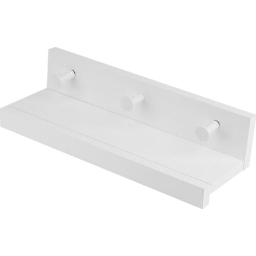 Bamboo Shelf with Hooks Wall-Mounted Rack Coat Hook Rack Towel Hanger Holder Coat Hook Wall Door Hat Hanger