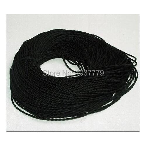 Free shipping to Russia 60meters braided fabric wire DIY lighting vintage edison lamps cloth coated PV 2 cores cable