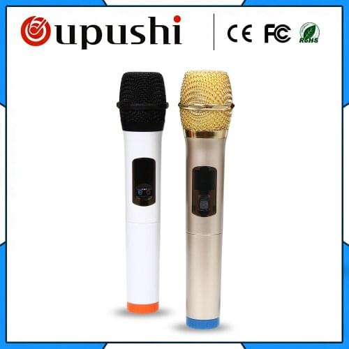 Oupushi UHF Wireless Microphone System Handheld Mic with Portable USB Receiver 30-50m For KTV DJ Speech