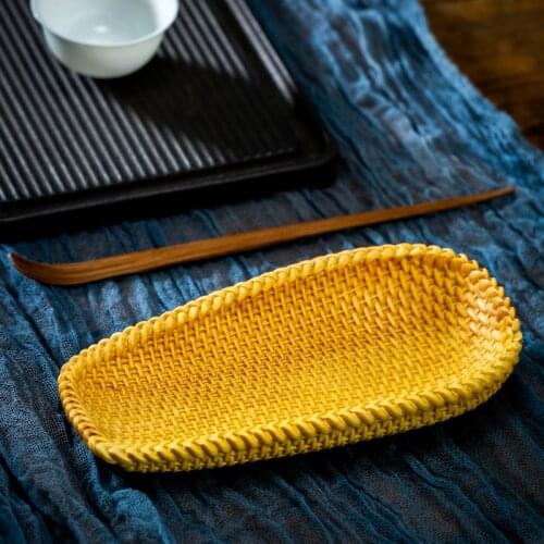 Boxwood 15cm Tea Spoon Wood Dustpan Tea Tray Weaving Table Supplies Solid Wood Tea Ceremony Home Decor