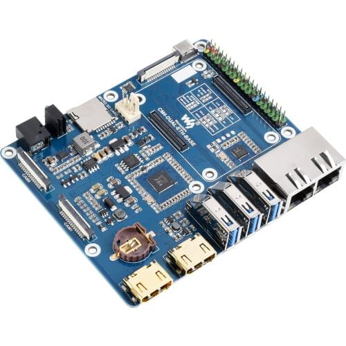 CM4-DUAL-ETH-BASE,Raspberry Pi CM4 Dual Gigabit Network Interface Expansion Board,3-way USB,dual MIPI CSI camera interface