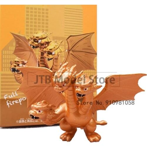 Godzilla Q Version Monster Energy Anime Action Figure Toys Doll Ornaments Hand King Ghidrah Models Gift Desktop Decoration Figma