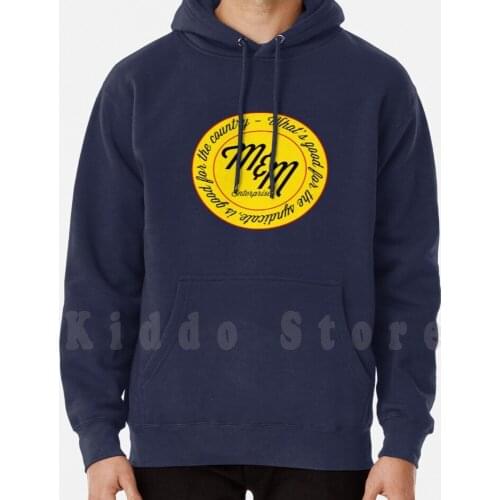 M&M Enterprises hoodies long sleeve Catch 22 Joseph Heller Milo Minderbender M M M M Enterprises Syndicate Logo Red