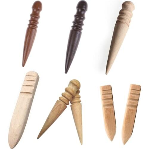 1PS Leather Tools Leathercraft Edge Trimmer Polishing Craft Tool Milling Leather Multi-Size Round Wood Stick Home Gadgets