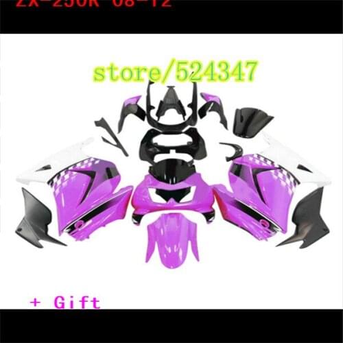 Fei-para for Kawasaki Ninja 250R 2008 - 2012 08 09 10 11 12 ZX250R negro blanco kit Motorcycle Accessories & Parts