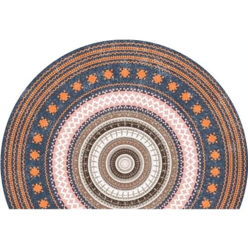Fyjafon Floor Mat Printed Non Slip Door Mat Washable Half Round Mat Absorbent Bathroom Living room Mat 80*120/100*150