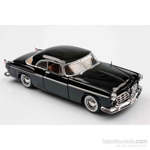 Motomax Black 1955 Chrysler C300 1/24 Die Cast Model Car