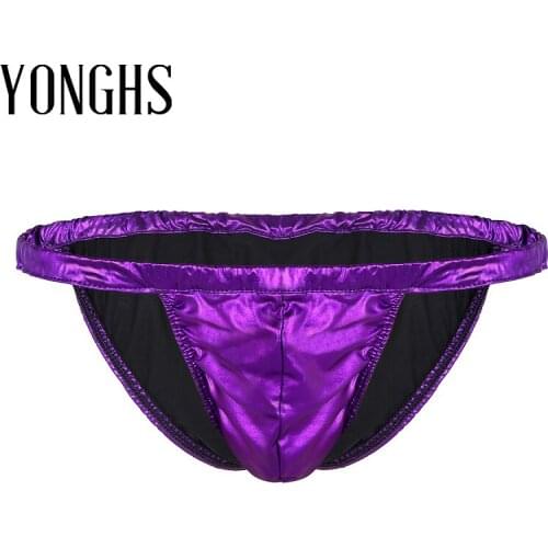 Mens Lingerie Latex Sex Underwear Rubber G-String Sexy Rubbe Briefs Exotic Gay Homme Underwear Hot Sexy Panties