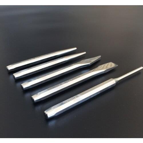 5 Pcs/set Punch Chisel Tools Set High Quality CR-V Stone Chisel Percussion Tool Combination Solid Punches Set