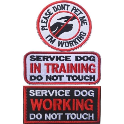 PTSD SERVICE DOG IN TRAINING DO NOT TOUCH PATCH Badge DOG THERAPY TRAINING Police Dog Tactical Vest Mesh Harness Patch