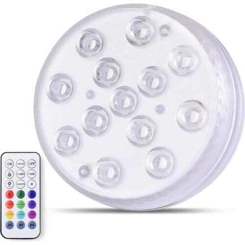 Submersible LED Pool Lights with Update Suction Cup, 16 Colors Underwater Pond Lights with Remote Controlled, IP68 Waterproof Su