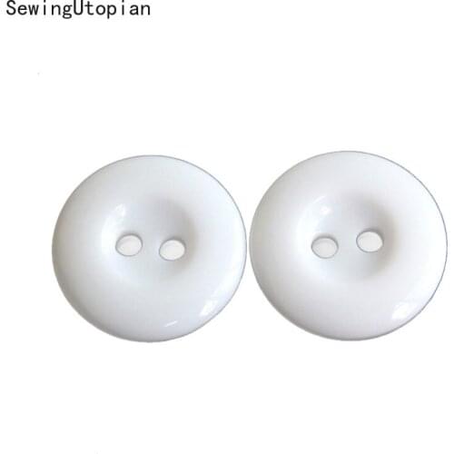 50PCS White Round Resin Sewing Buttons for Cloth Flatback Cabochon Scrapbooking Crafts Knopf Bouton Decor Diy Accessories