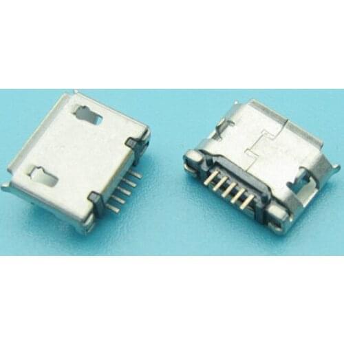 100pcs Micro USB Jack connector Charge Socket for Lenovo A60 A366T A390E A520 A288T A500 A750 PAD A1-07 mobile phone tablet pc