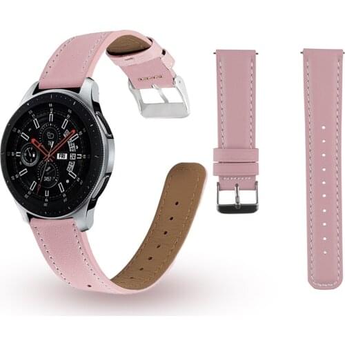 20MM Leather Band for Samsung Galaxy Watch 3 41mm/42mm/Active 2 1 Strap Replaceable Bracelet for Garmin Vivomove HR/Vivoactive 3